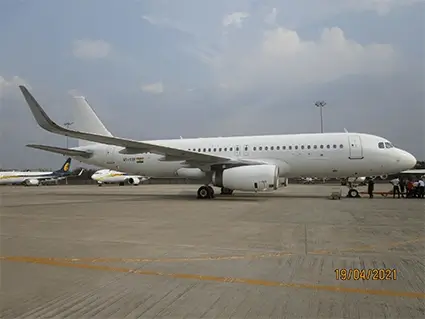 Aircraft parked in tarmac
