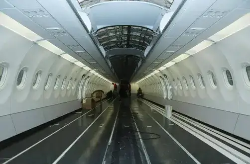 Interior of an aeroplane