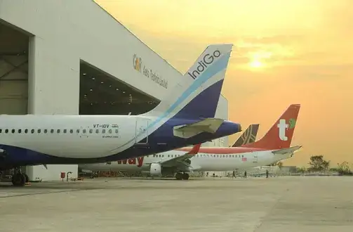 Aircraft maintenance in progress