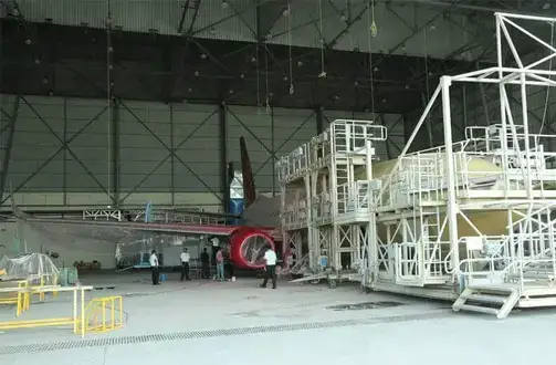 Aircraft under maintenance image